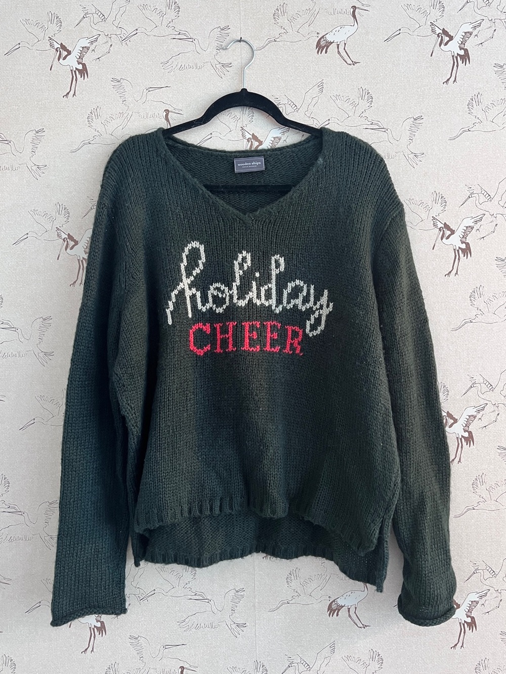 Wooden ships holiday cheer sweater